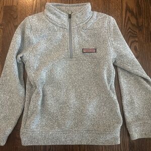 Vineyard Vines Heathered Gray quarter zip fleece